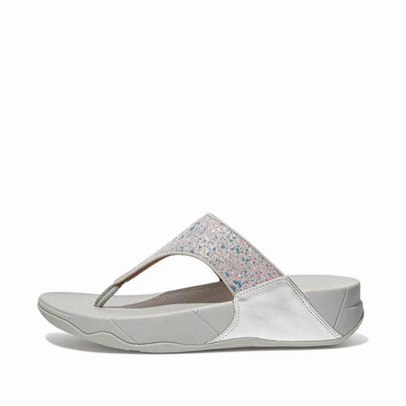 Sandales Entre-Doigts Femme Fitflop Lulu Faux Cuir Argent (INP914806)